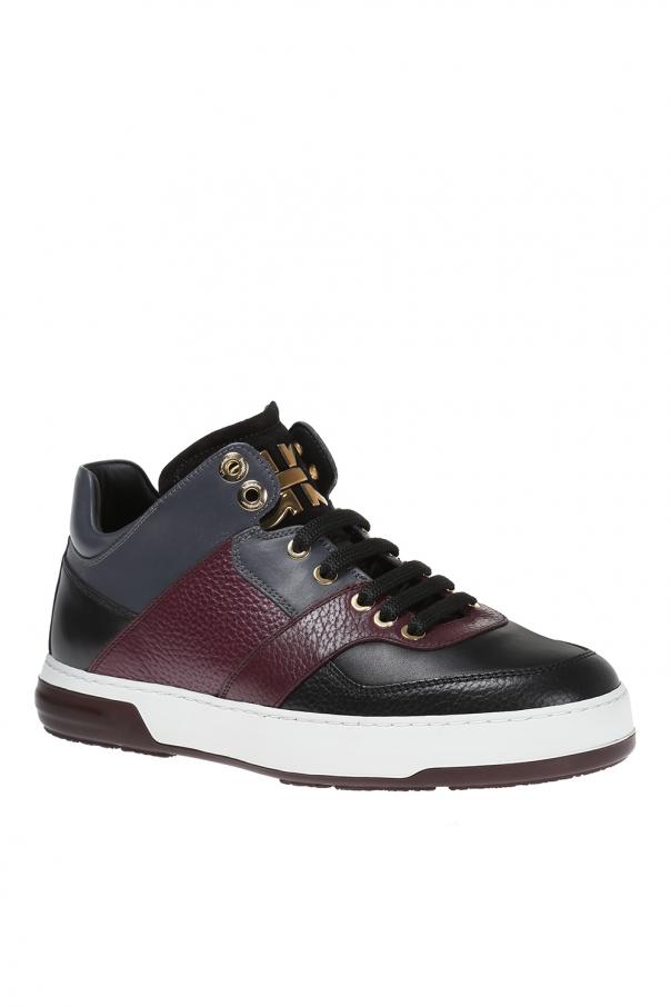 salvatore ferragamo leather sneaker